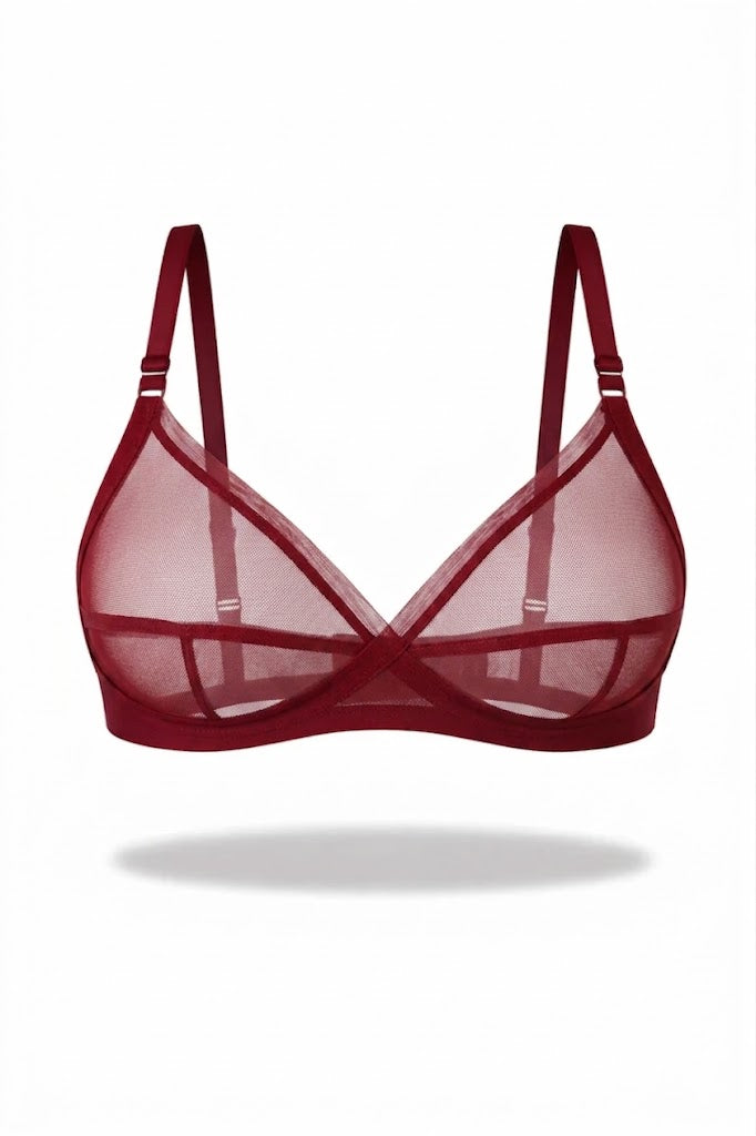 Sheer Transparent Net Bra