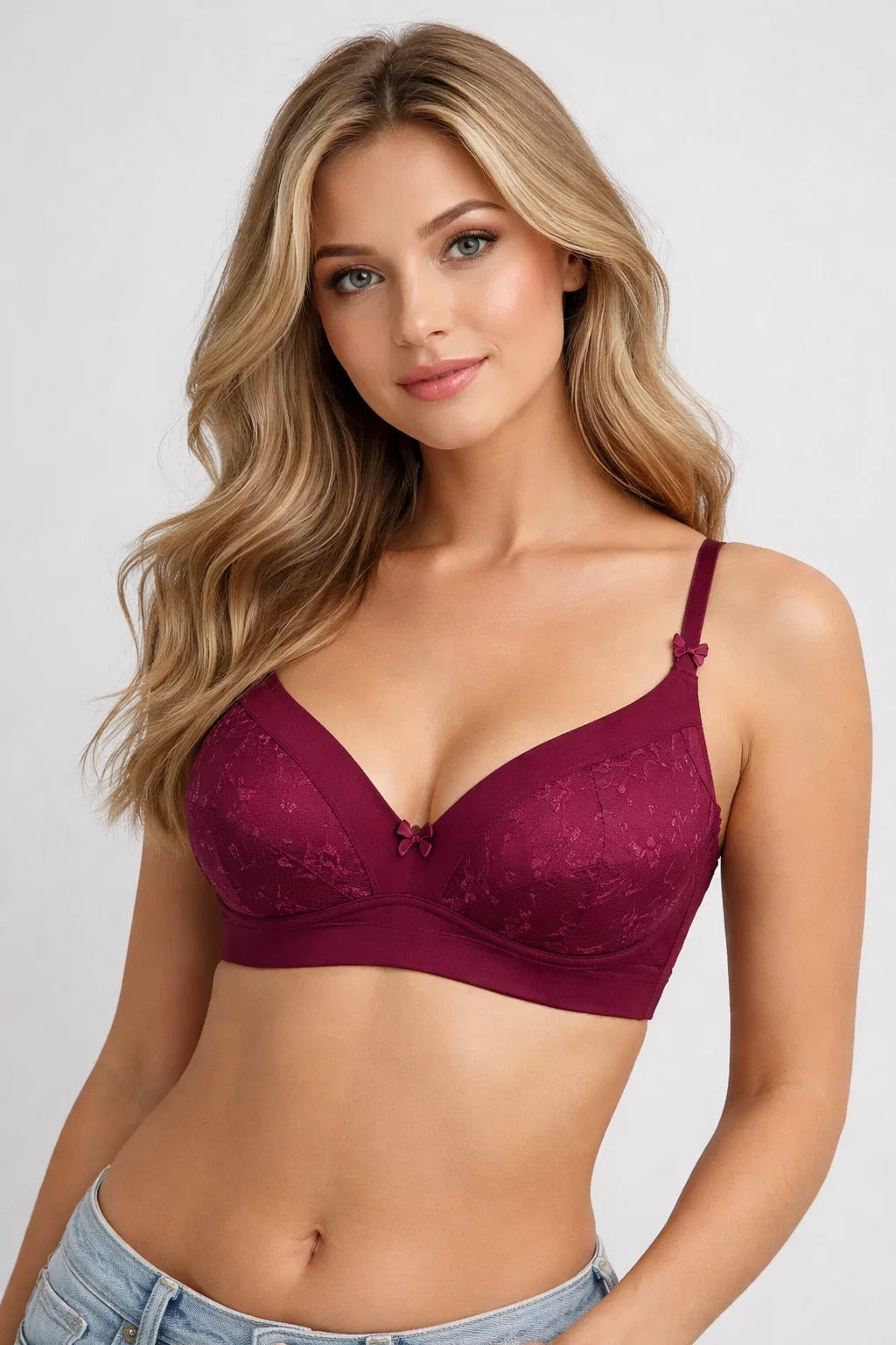 Cotton Embroidered Bra
